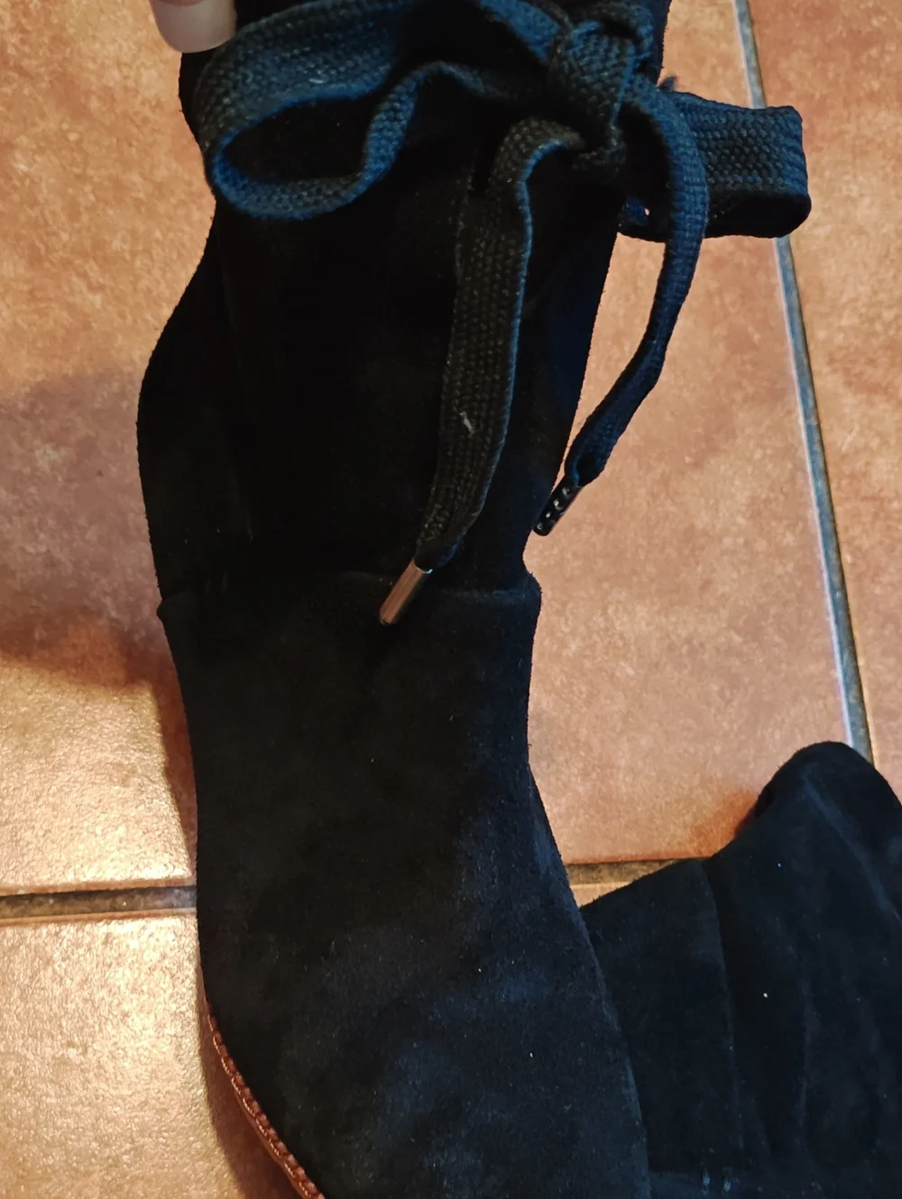 Kate Spade Women’s Black Suede Wedge Ankle Boots